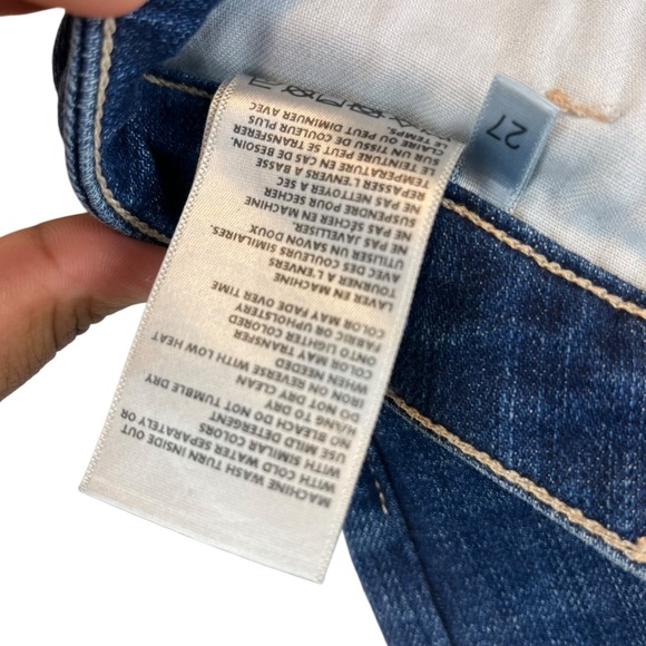 L'AGENCE High Line  High Rise Jeans Medium Blue Fitted Stretchy Cotton Blend 27 - Picture 7 of 12